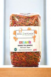 Organik Sebzeli Tel Şehriye 350gr - (İLAVE TUZSUZ) (VEGAN) ürün fotoğrafı