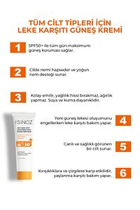 Spf 50 Leke Karşıtı Yüksek Koruyucu Yüz Güneş Kremi 50 ml Normal Ve Kuru Ciltler Için ürün fotoğrafı