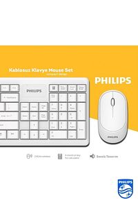 Klavye Mouse Seti Türkçe Q 2.4 Ghz Wireless Beyaz Kablosuz Spt6314 C314 ürün fotoğrafı