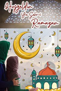 Ramazan Ayı Temalı Cam Duvar Süsleri Hoşgeldin Ramazan Sticker Seti -r3 ürün fotoğrafı