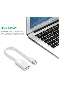 3.5mm Harici Usb Ses Kartı Beyaz ürün fotoğrafı