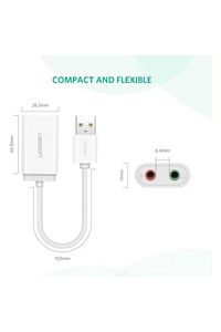 3.5mm Harici Usb Ses Kartı Beyaz ürün fotoğrafı