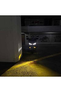 Honda PCX 125 Uyumlu Motosiklet Sis Farı - Mercekli 2 Renkli Beyaz ve Sarı Led Far ürün fotoğrafı
