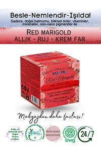Red Marigold Nemlendirici - Antioksidan Işıltı Veren Balm (DOĞAL İÇERİKLİ RUJ- ALLIK-GÖZ FARI) ürün fotoğrafı