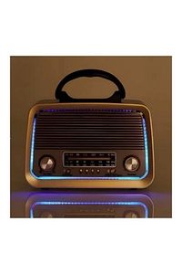 301 Eskitme Nostalji Tasarımlı Bluetoothlu Nostalji Radyo Fm-sd Kart-aux NSTJ000002001 ürün fotoğrafı