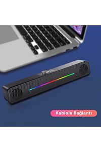 E-3544 Telefon Bilgisayar Tablet Rgb Stereo Usb Hoparlör Soundbar ürün fotoğrafı