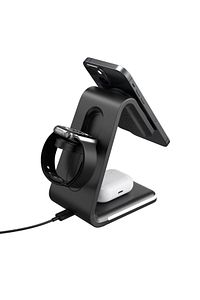 3in1 15w Iphone Airpods Watch Kablosuz Şarj Standı Rgb Ledli B17 ürün fotoğrafı