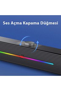 E-3544 Telefon Bilgisayar Tablet Rgb Stereo Usb Hoparlör Soundbar ürün fotoğrafı