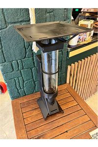 Portatif Mini Cam Pelet Soba Kamp,Balkon,Teras Tipi Yüksek Kalite -  Pürmüz ve Pelet Hediyeli ürün fotoğrafı