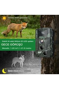 36MP 1080P Foto Kapan takip kamerası gece görüş 3 PIR sensörleri ile IP66 kızılötesi avcılık kamera ürün fotoğrafı