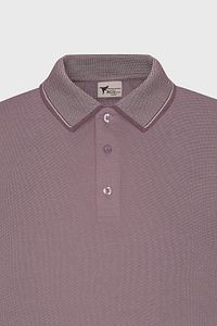 Erkek Çekmeyen Pamuklu Kumaş Slim Fit Dar Kesim Bordo Kıvrılmaz Polo Yaka T-shirt ürün fotoğrafı