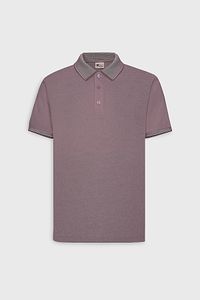 Erkek Çekmeyen Pamuklu Kumaş Slim Fit Dar Kesim Bordo Kıvrılmaz Polo Yaka T-shirt ürün fotoğrafı