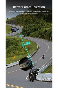 Motosiklet Kask Kulaklık Intercom Bluetooth 5.3 Interkom Seti 2kişilik 1adet Pro.motocykle ürün fotoğrafı