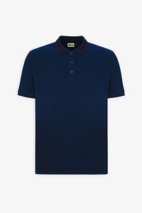 Erkek Çekmeyen Pamuklu Kumaş Slim Fit Dar Kesim Lacivert Kıvrılmaz Polo Yaka Tişört ürün fotoğrafı