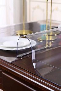 1.4 Mm Net Kalınlık Şeffaf Kalın PVC Masa Koruyucu Mika Masa Örtüsü ürün fotoğrafı