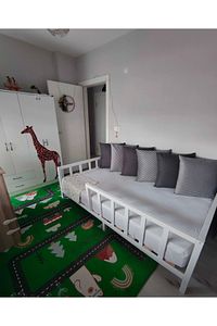 Yatak 120x200 Doğal Ahşap Çocuk Yatak Karyola ürün fotoğrafı