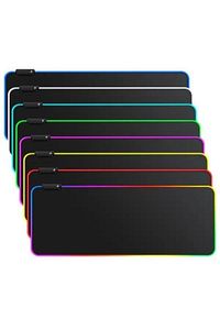 90x40 Rgb Mouse Pad Led Işıklı Speed Yüzey Su Geçirmez Gamepad Baskısız Siyah Renk Gaming Mousepad ürün fotoğrafı
