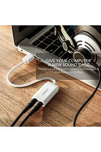 3.5mm Harici Usb Ses Kartı Beyaz ürün fotoğrafı