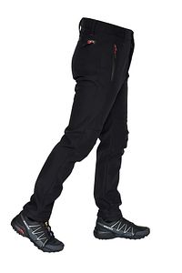 Kışlık Siyah Outdoor Su Rüzgar Geçirmez Trekking Softshell Pantolon ürün fotoğrafı