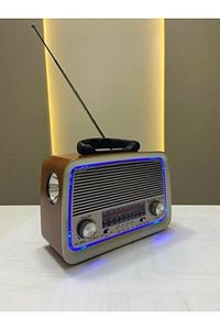 301 Eskitme Nostalji Tasarımlı Bluetoothlu Nostalji Radyo Fm-sd Kart-aux NSTJ000002001 ürün fotoğrafı