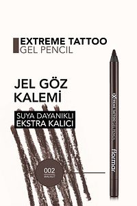 Suya Dayanıklı Jel Göz Kalemi (KOYU KAHVE) - Extreme Tattoo Gel Pencil - 002 Walnut - 8682536028844 ürün fotoğrafı