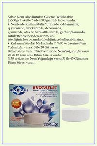 2x500 gr Nem Alıcı Yedek Tablet Portakal Kokulu ürün fotoğrafı