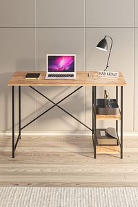 Çalışma Masası Ceviz Renk Bilgisayar Ve Laptop Masası Çalışma Ofis Masası ürün fotoğrafı