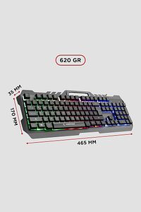 Kb-r57 X-jammer Gökkuşağı Aydınlatmalı Usb Tam Türkçe Gaming Oyuncu Klavyesi ürün fotoğrafı