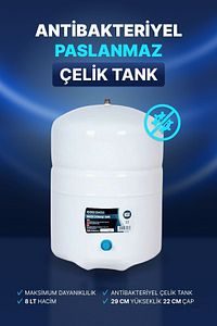Premium 15 Aşamalı Nsf Onaylı Antibakteriyel Çelik Su Tanklı Su Arıtma Cihazı ürün fotoğrafı