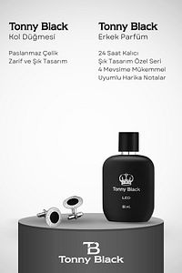 Orijinal Erkek 5'li Hediye Kutulu Luxury Serisi Deri Kemer Cüzdan Kartlık Kol Düğmesi Parfüm Seti ürün fotoğrafı