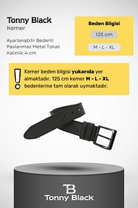 Erkek Özel Hediye Kutulu 4'lü Set Şık Deri Cüzdan Kemer Kartlık Parfüm Seti ürün fotoğrafı