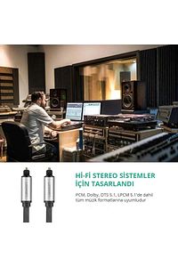 5.1 Dijital Toslink Optik Ses Kablosu 1 Metre ürün fotoğrafı