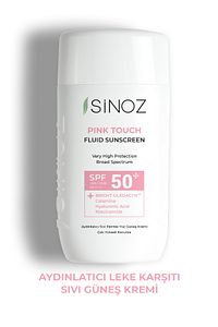 SPF50+ Pink Touch Aydınlatıcı Sıvı Yüz Güneş Kremi Yeni Nesil Filtreler Hibrit Formül 50ml - PA++++ ürün fotoğrafı