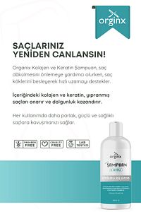 Kolajen Ve Keratin Saç Dökülmesine Karşı Hızlı Sac Uzatan Dolgunlaştırıcı Onarıcı Besleyici Şampuan ürün fotoğrafı