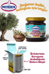 Organik Siyah Zeytin Ezmesi 180gr - Organik Bebek Siyah Zeytin Ezmesi 180gr ürün fotoğrafı