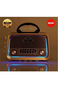 301 Ahşap Nostaljik Görünümlü Bluetoothlu Usb-sd Card Mp3 Çalar Radyo Müzik Çalar ürün fotoğrafı