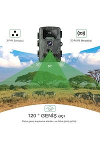 36MP 1080P Foto Kapan takip kamerası gece görüş 3 PIR sensörleri ile IP66 kızılötesi avcılık kamera ürün fotoğrafı