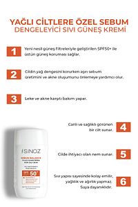 SPF50+ Yağlı Ciltler İçin Sıvı Yüz Güneş Kremi 50ml-Yeni Nesil Güneş Filtreleri Hibrit Formül PA++++ ürün fotoğrafı