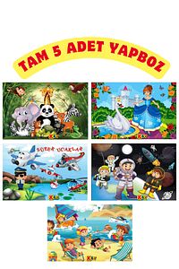 20x30cm Hikayeli Yapboz Seti 5'li - 5 Farklı Yapboz ürün fotoğrafı