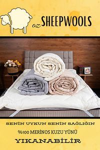 Yün Yorgan Tek Kişilik Yün Yorgan %100 Merinos Kuzu Yünü %100 Pamuk Kumaş Yıkanabilir Organik Doğal ürün fotoğrafı