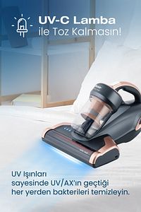 Uvax UV-C Işınlı Yatak ve Koltuk Temizleyici Toz Torbasız Süpürge ürün fotoğrafı