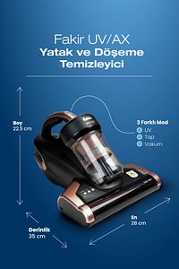 Uvax UV-C Işınlı Yatak ve Koltuk Temizleyici Toz Torbasız Süpürge ürün fotoğrafı