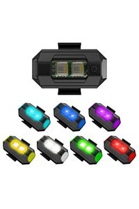 7 Renkli Rgb Led Motosiklet Uyarı Kaza Önleyici Mini Pilli Sinyal Led Drone Led ürün fotoğrafı