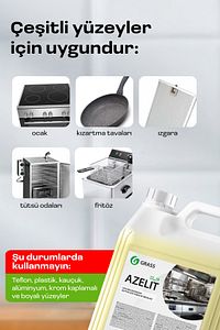 Azelit Gel 5,6kg: Yağ ve Kir Çözücü, Mutfak Temizliğinde Devrim ürün fotoğrafı