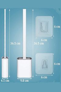 Silikon Klozet Fırçası Banyo Tuvalet Wc Küvet Temizleme Fırçası Duvara Monte Seti ürün fotoğrafı