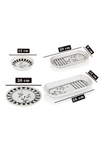 14 Parça Sunum Set Premium Black Olive Serisi Kahvaltı Takımı Kahvaltı Seti Pasta Tabak Sunum Tabağı ürün fotoğrafı