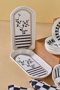 14 Parça Sunum Set Premium Black Olive Serisi Kahvaltı Takımı Kahvaltı Seti Pasta Tabak Sunum Tabağı ürün fotoğrafı