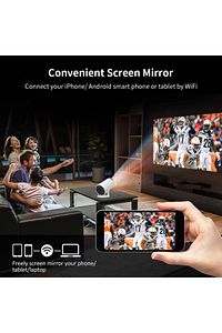 Mini Beyaz Taşınabilir Sinema Projektörü 720p Ev Sineması Bluetooth Android Projeksiyon ürün fotoğrafı