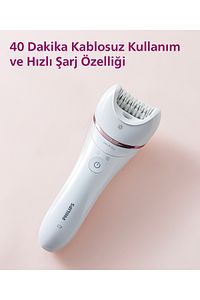 Bre720/05 Epilatör (YÜZ KOLTUK ALTI BİKİNİ BÖLGESİ BACAK)ıslak Ve Kuru,ışıklı,kablosuz ürün fotoğrafı