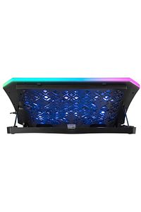 Ad-rc34 Metafor Rgb 6 Fanlı Telefon Tutuculu Rgb 10-19inç Notebook Soğutucu Stand-siyah ürün fotoğrafı
